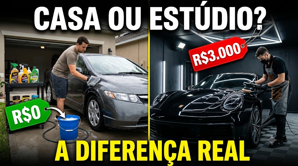 Comparação entre detalhamento em casa e em estúdio profissional